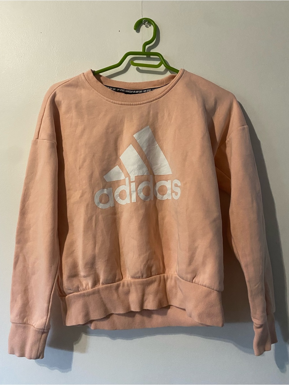 adidas Peach Crewneck Sweatshirt with White Logo